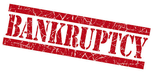 Bankruptcy grunge red stamp